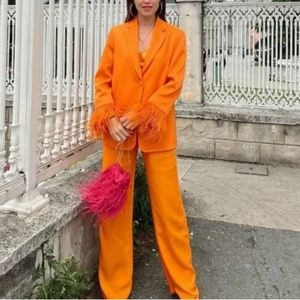 ZARA ORANGE SATIN PANTS LIMITED EDITION